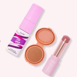TARTE 3p Stay Spray Park Ave Bronzer Rose Juicy Lip Mini Travel Fun Size $28